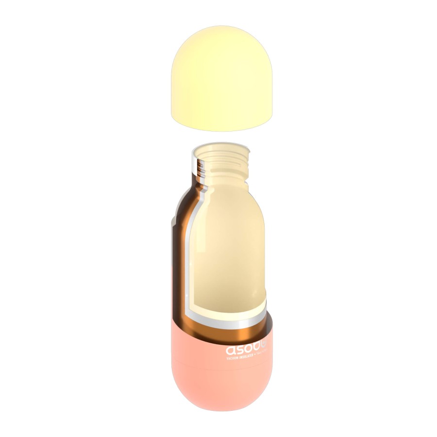 Butelka termiczna Orb, 420 ml - pastelowy brzoskwiniowy / Asobu