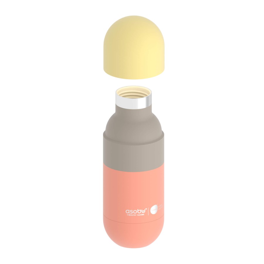 Butelka termiczna Orb, 420 ml - pastelowy brzoskwiniowy / Asobu