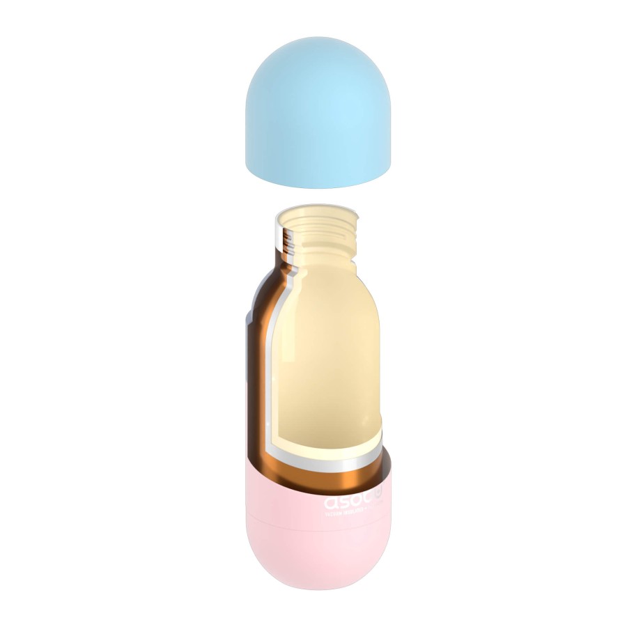 Butelka termiczna Orb, 420 ml - pastelowy różowy / Asobu
