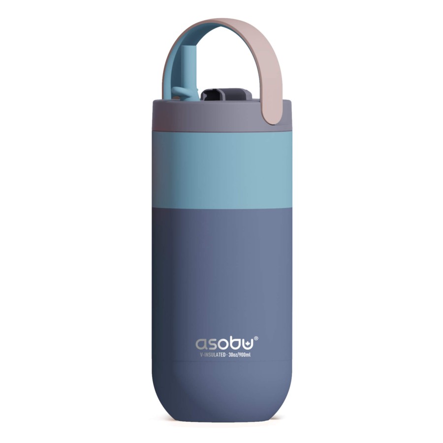 Butelka termiczna Orbit, 900 ml - pastelowy niebieski / Asobu