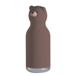 Butelka termiczna ze słomką Bestie, 460 ml - Niedźwiedź / Asobu