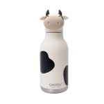 Butelka termiczna ze słomką Bestie, 460 ml - Krowa / Asobu