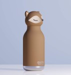 Butelka termiczna ze słomką Bestie, 460 ml - Lis / Asobu
