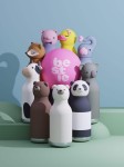 Butelka termiczna ze słomką Bestie, 460 ml - Lis / Asobu