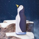 Butelka termiczna ze słomką Bestie, 460 ml - Pingwin / Asobu