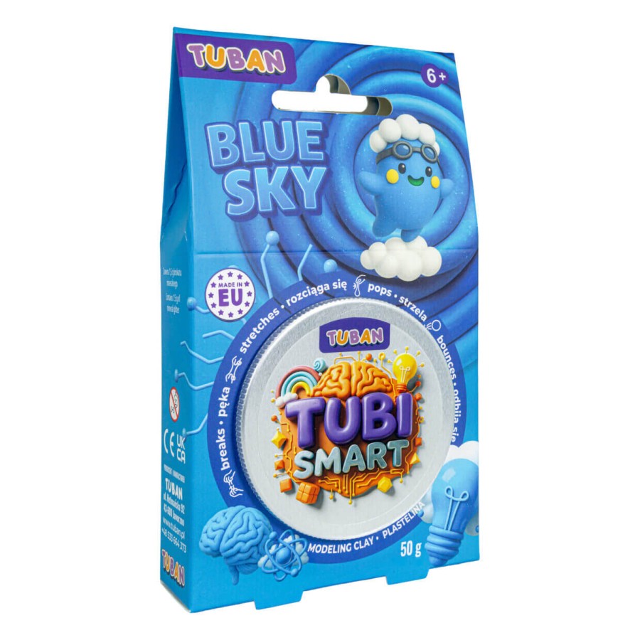 Plastelina Tubi Smart - BLUE SKY, 50g / Tuban