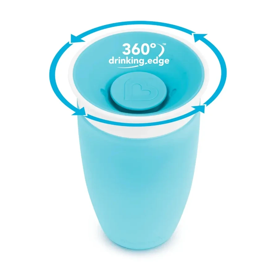 Kubek Miracle 360°, 296ml - niebieski / Munchkin