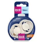 Smoczek silikonowy dynamiczny LOVI Prime, 2szt. - Coconut, Ivory / Lovi