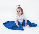 Bambusowy koc 80x100 Royal navy blue / Lullalove