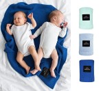 Bambusowy koc 80x100 Royal navy blue / Lullalove