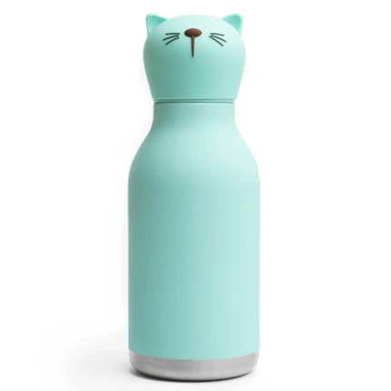 Butelka termiczna ze słomką Bestie, 460 ml - Kot / Asobu