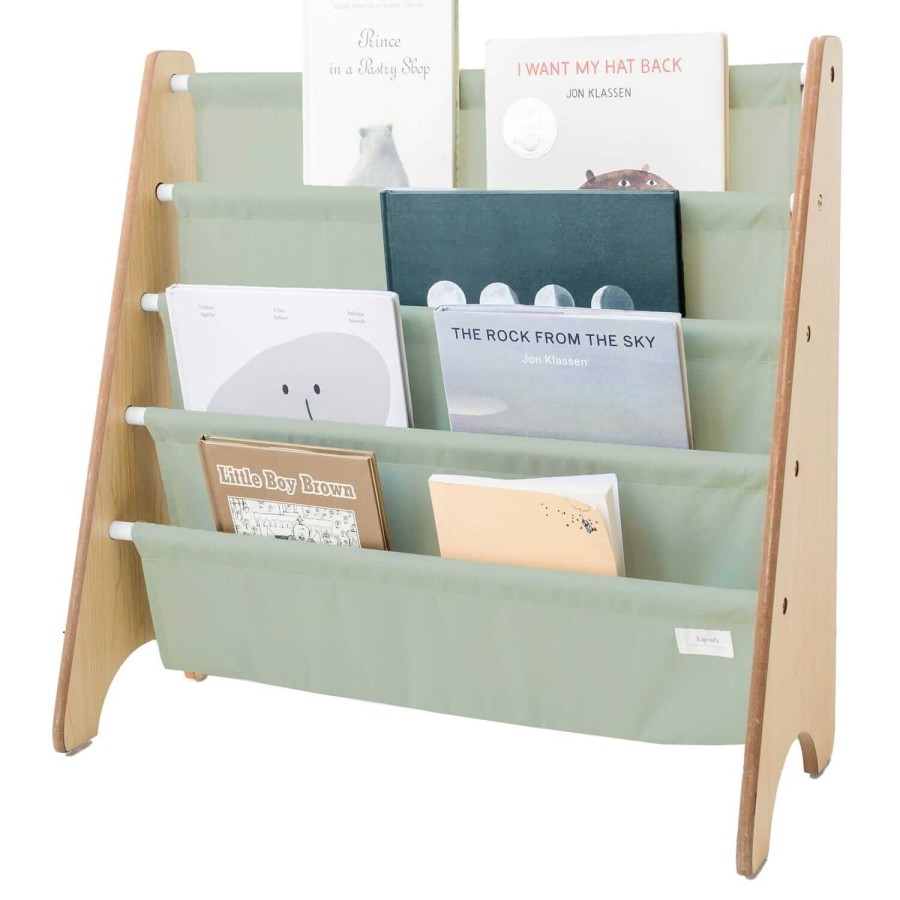 Stojak na Książki Recycled Solid Green / 3 Sprouts