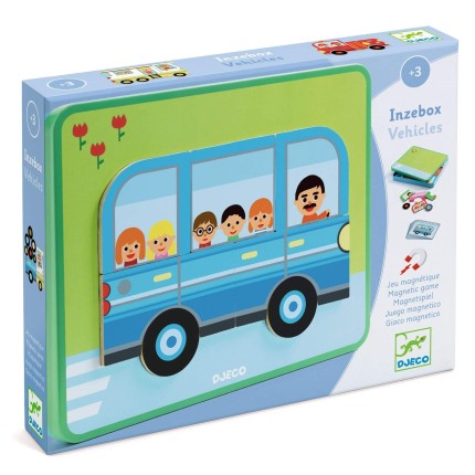 Magnetyczne puzzle Inzebox POJAZDY / Djeco