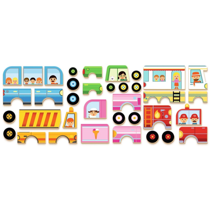 Magnetyczne puzzle Inzebox POJAZDY / Djeco