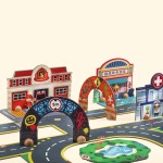 Drewniana układanka 3D MIASTO CRAZY MOTORS / Djeco