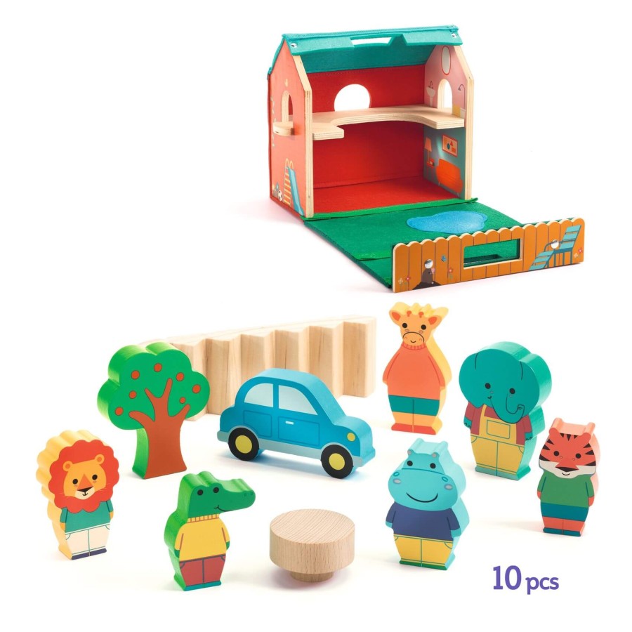 Drewniany domek z figurkami SOFTIHOUSE / Djeco
