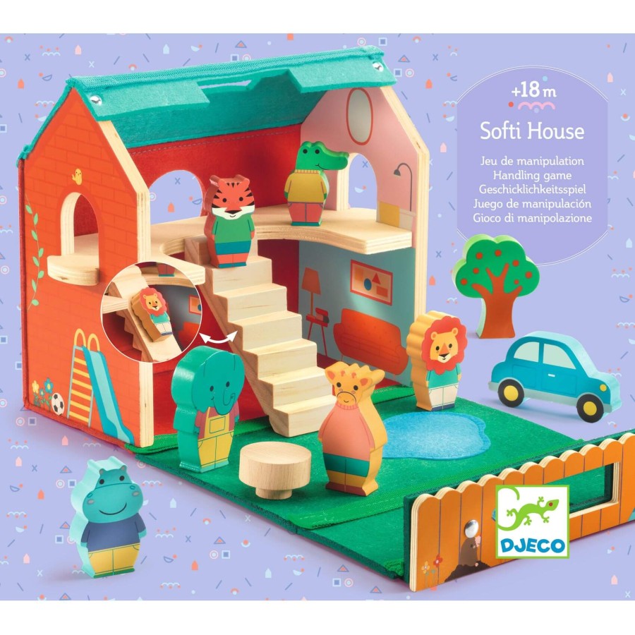 Drewniany domek z figurkami SOFTIHOUSE / Djeco