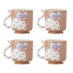 Zestaw kubków z kamionki Missy - Multi, 4szt. / Bloomingville Mini