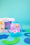 Zestaw sensoryczny DIY, świecący słoik z brokatami i figurkami Fun Fillers + naklejki gratis - ABC / Glo Pals