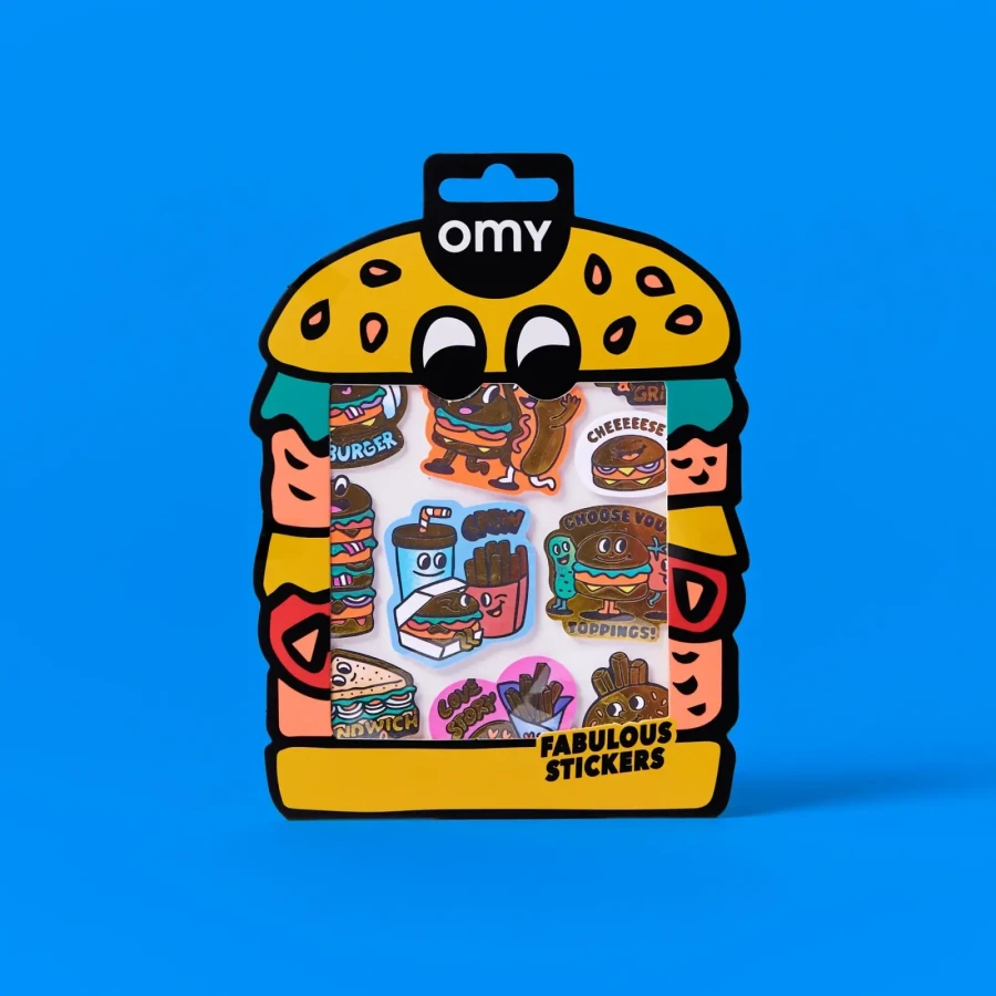 Odlotowe winylowe naklejki - BIG BURGER / OMY