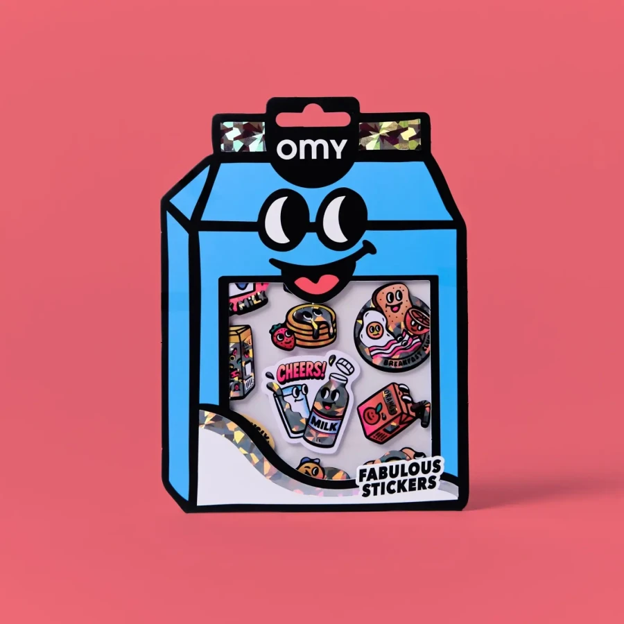 Odlotowe winylowe naklejki - BIG MILK / OMY