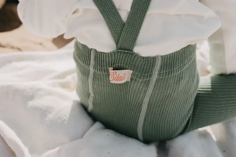 Rajstopki bawełniane bez stópek Footless - Matcha Oat Latte / Silly Silas