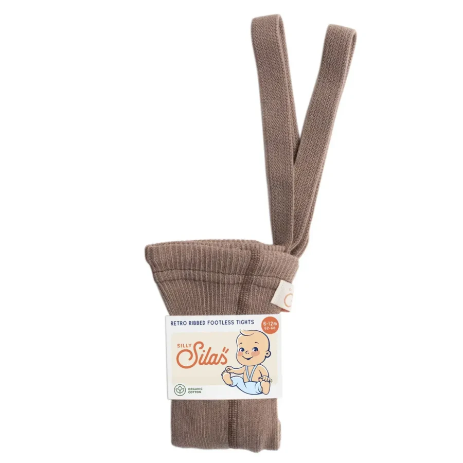 Rajstopki bawełniane bez stópek Footless - Granola / Silly Silas