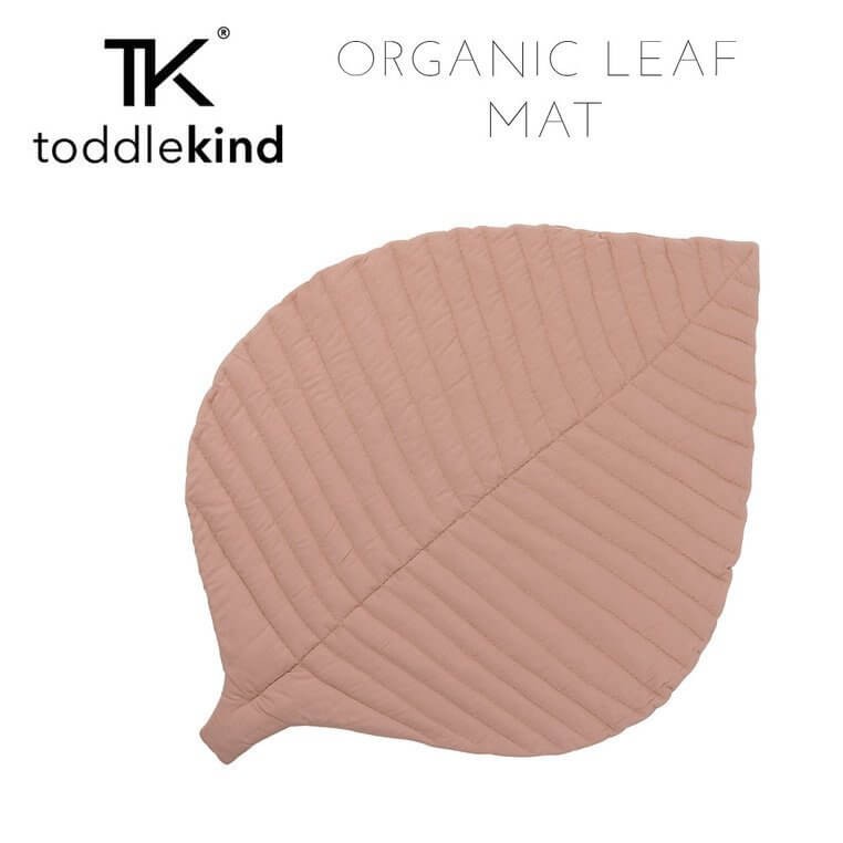 Mata do zabawy z bawełny organicznej w kształcie liścia - Sea Shell / Toddlekind
