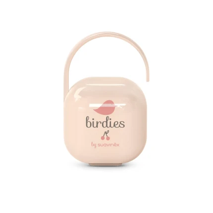 Etui na smoczek Birdies - różowe / Suavinex