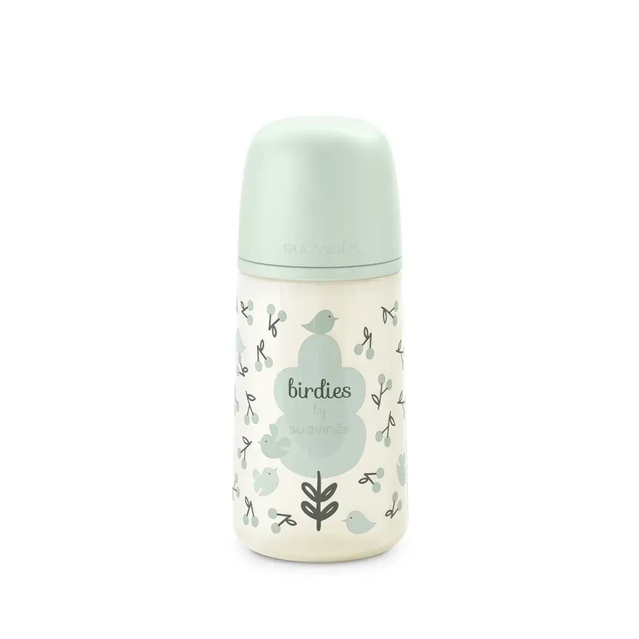 Butelka fizjologiczna SX Pro średni przepływ Birdies, 270ml - miętowa / Suavinex