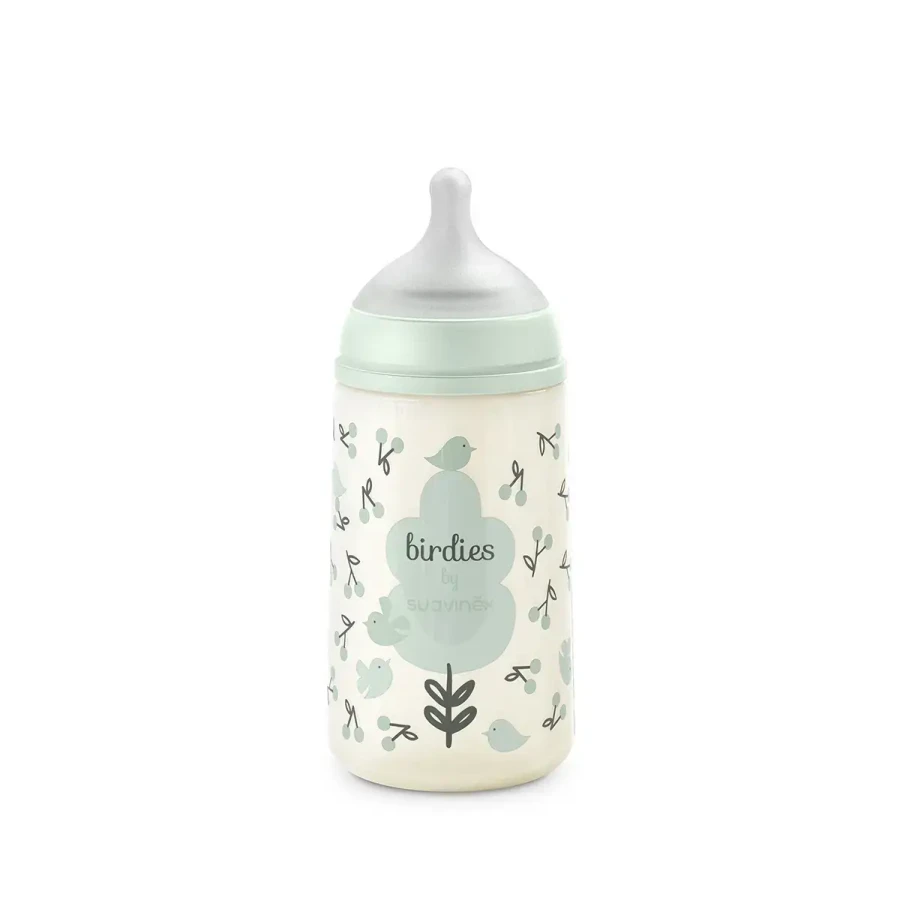 Butelka fizjologiczna SX Pro średni przepływ Birdies, 270ml - miętowa / Suavinex