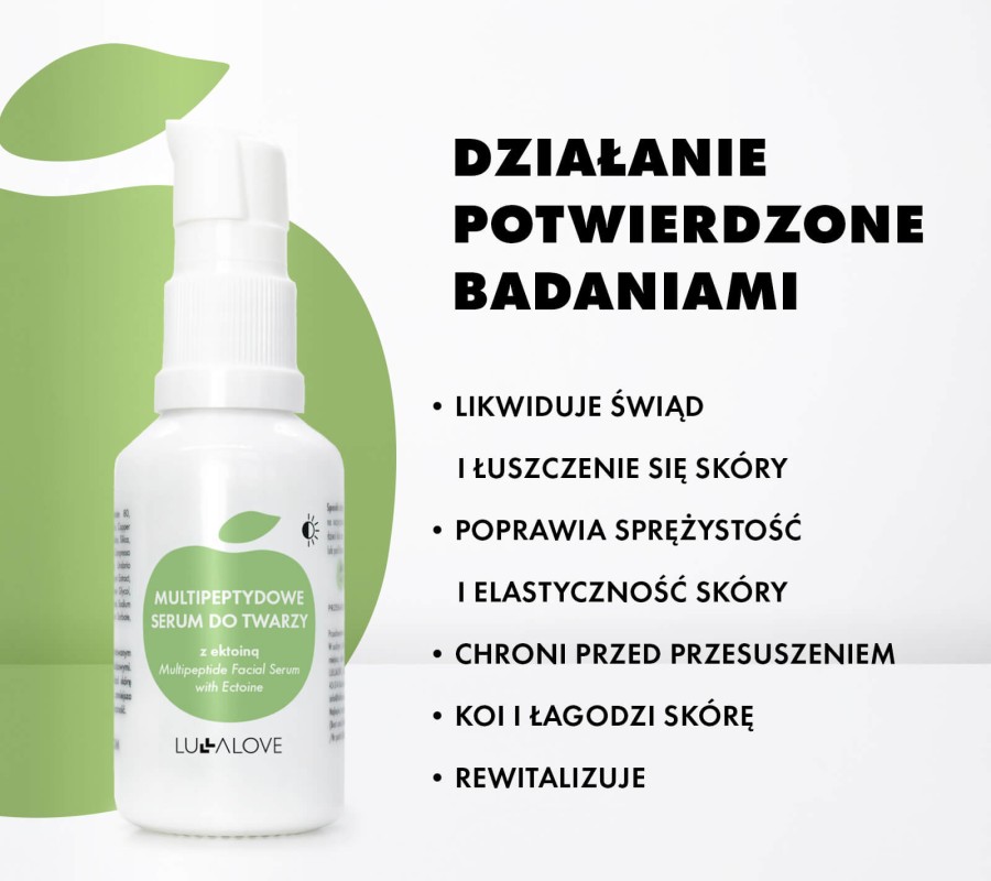 Multipeptydowe serum do twarzy z ektoiną, 30ml / Lullalove