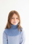 Komin golf dziecięcy z puchatej przędzy Bubo - baby blue / Kopyto
