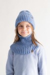 Komin golf dziecięcy z puchatej przędzy Bubo - baby blue / Kopyto