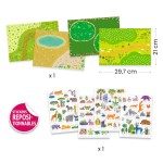 Naklejki wielokrotnego użytku 3D ZWIERZĘTA 3+ / Djeco