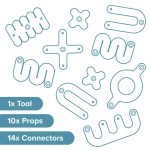 Zestaw kreatywnych kształtów Makedo Deco-Props - Sparkies 25 el. / Makedo