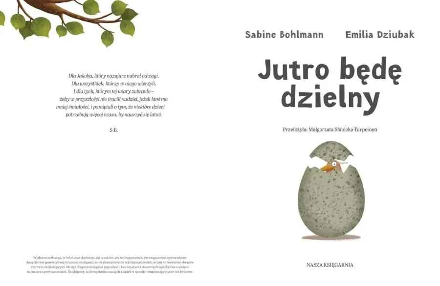 Jutro będę dzielny / Wydawnictwo Nasza Księgarnia