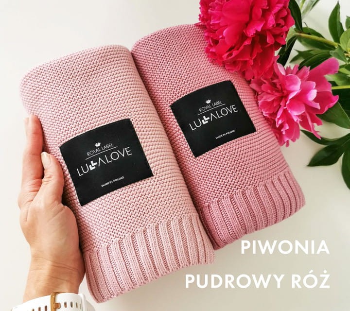 Bambusowy koc 80x100 PIWONIA / Lullalove
