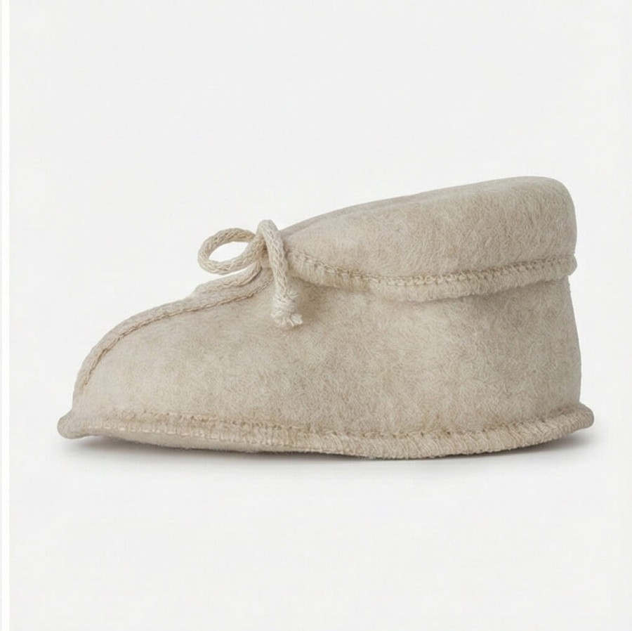 Buciki dziecięce wełniane Sierra - beige / Zaffiro