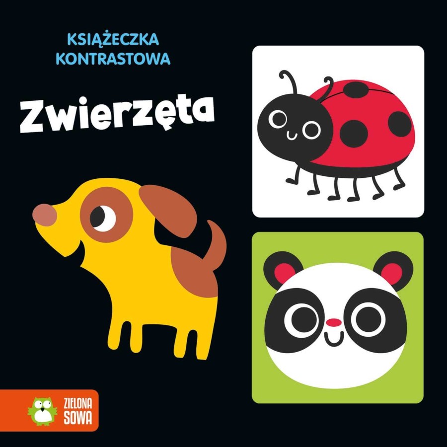 Książeczka kontrastowa. Zwierzęta / Zielona Sowa