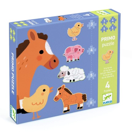 Puzzle progresywne FARMA 3,4,5,6 elem. / Djeco