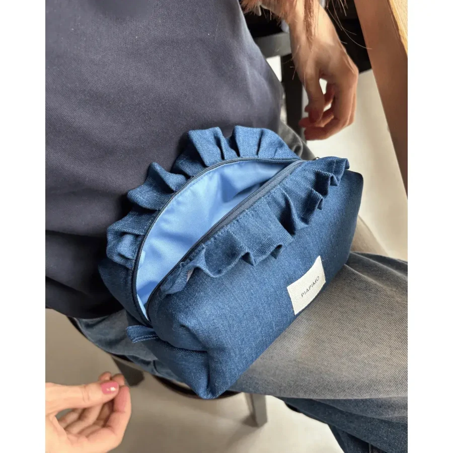 Kosmetyczka falbana - denim / Piapimo