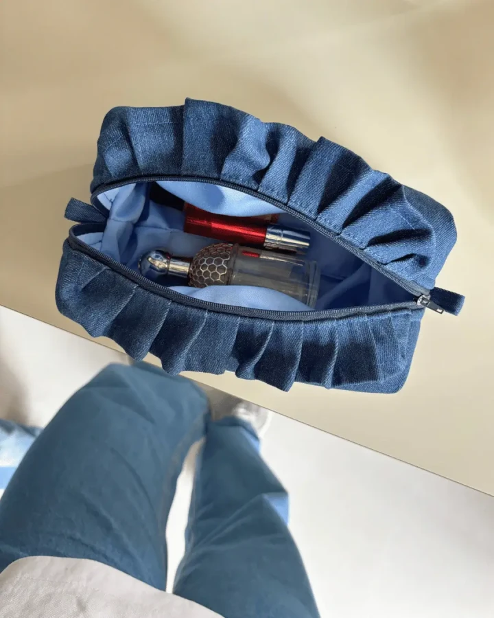 Kosmetyczka falbana - denim / Piapimo