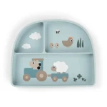 Talerzyk dzielony z przyssawką Tiny Farm Blue / Done by Deer