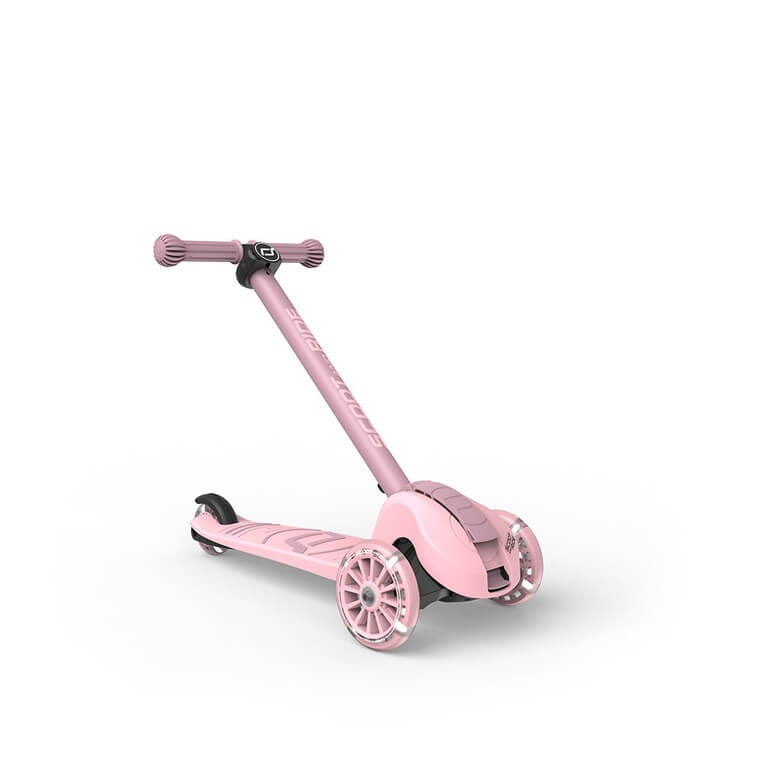 Highwaykick 3S Hulajnoga z systemem sterowania 2w1 i kółkami LED składana 3+ Rose / Scootandride