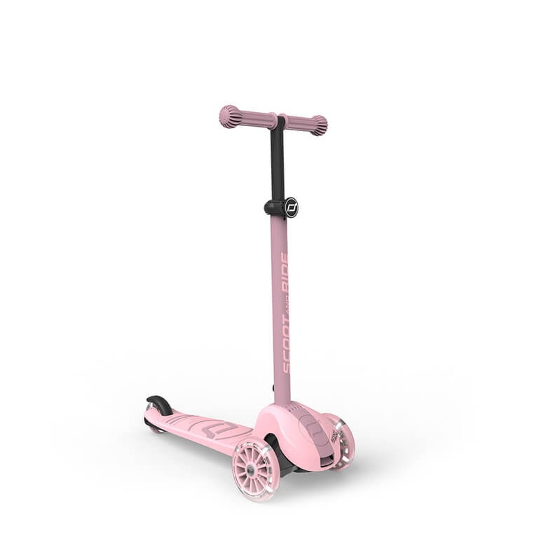 Highwaykick 3S Hulajnoga z systemem sterowania 2w1 i kółkami LED składana 3+ Rose / Scootandride