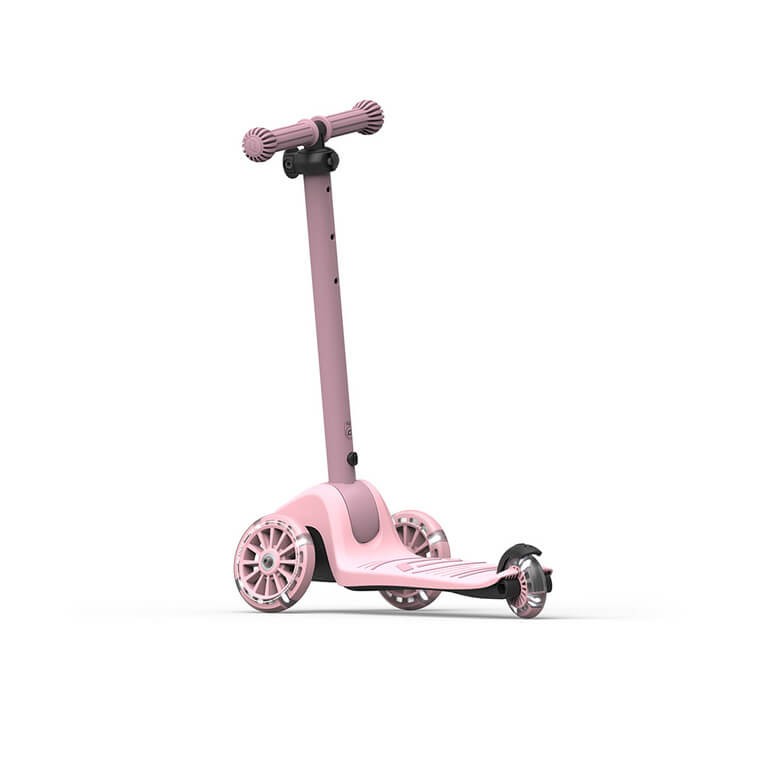 Highwaykick 3S Hulajnoga z systemem sterowania 2w1 i kółkami LED składana 3+ Rose / Scootandride