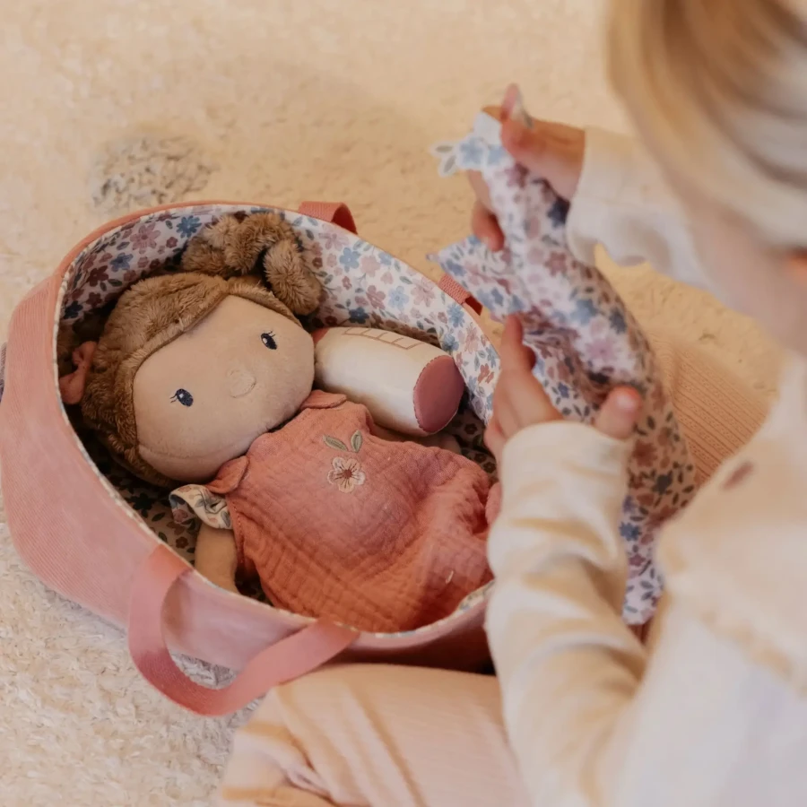 Laleczka w koszyczku Baby Rosa / Little Dutch
