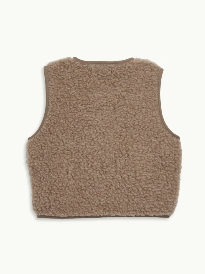 Dziecięca kamizelka merino - hazelnut / Happymess
