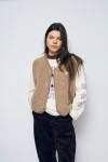 Kamizelka merino dla dorosłych - hazelnut / Happymess